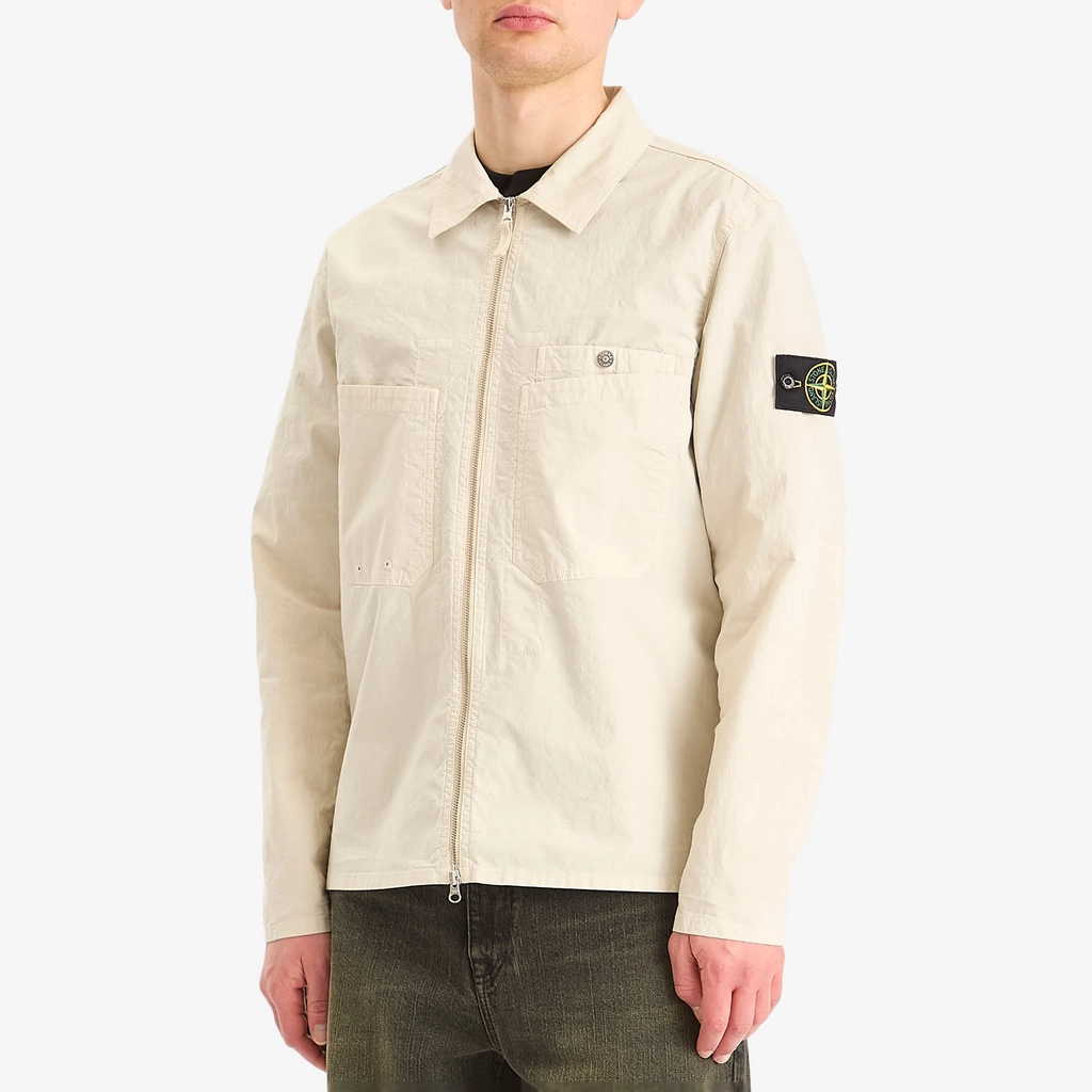 Stone Island Men's Mil-Spec Stretch Ripstop-TC Shirt Jacket